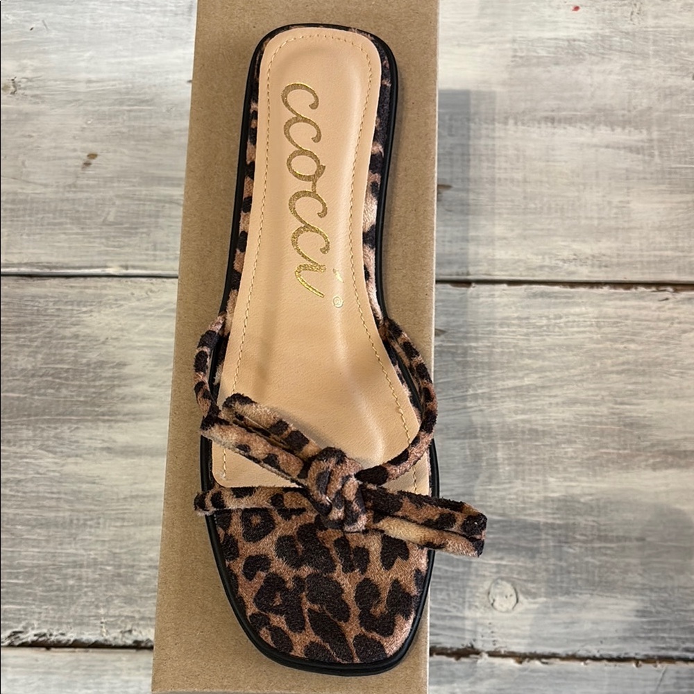 Leopard Print Women's Slide Sandals